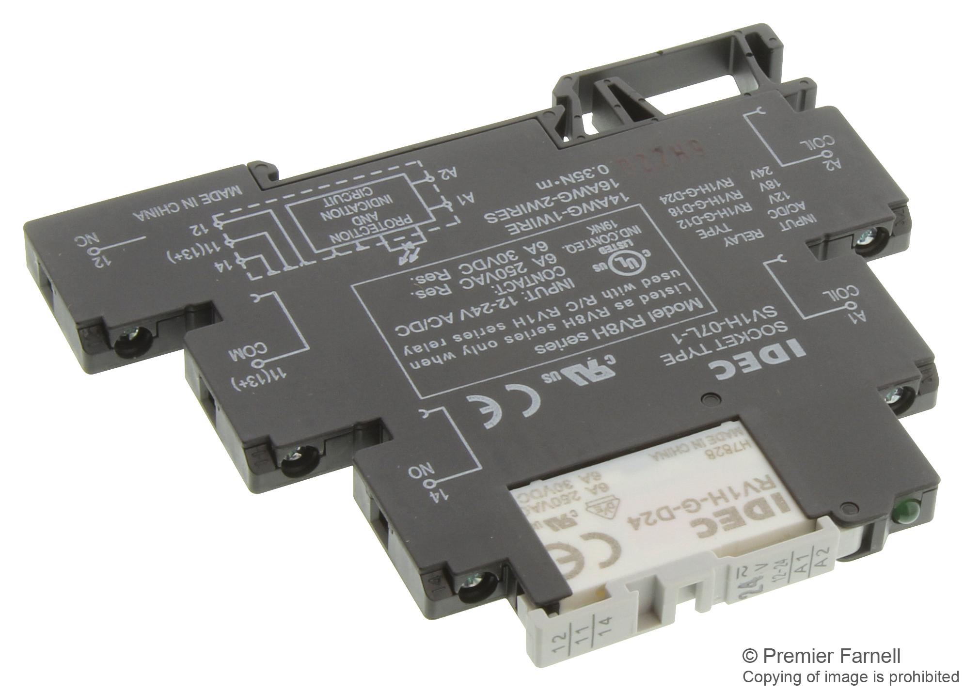 RV8H L AD24 Idec RELAY SPDT 250VAC