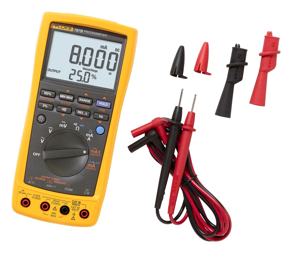 FLUKE 787B Fluke Digital Multimeter, ProcessMeter Series, 4000 Count