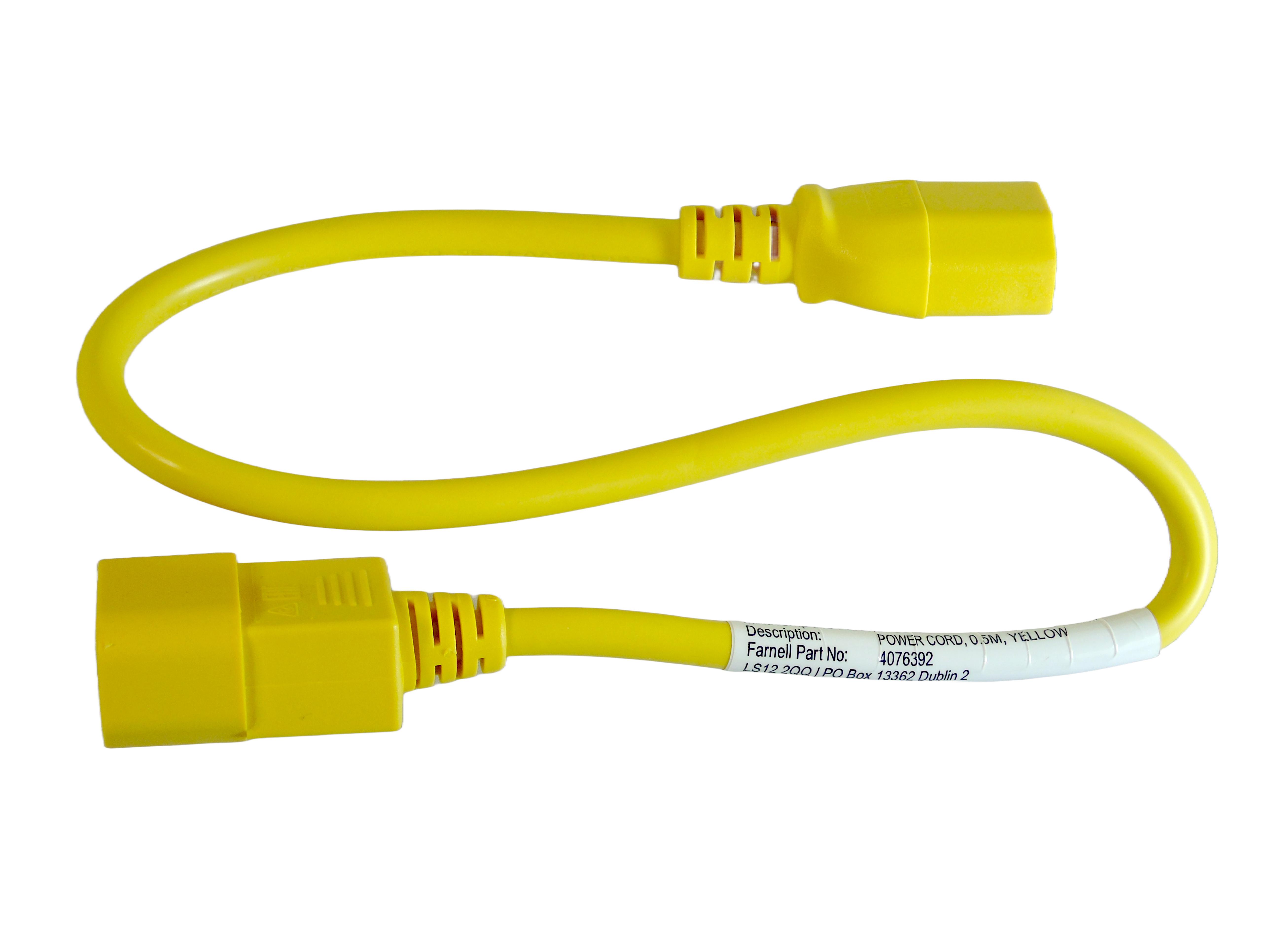 thumbnail image 2 of Kentek 6ft Heavy-Duty Power Cord - C14 To C19, 14 AWG, 15A/250V, SJT, UL/CSA 2 of 6