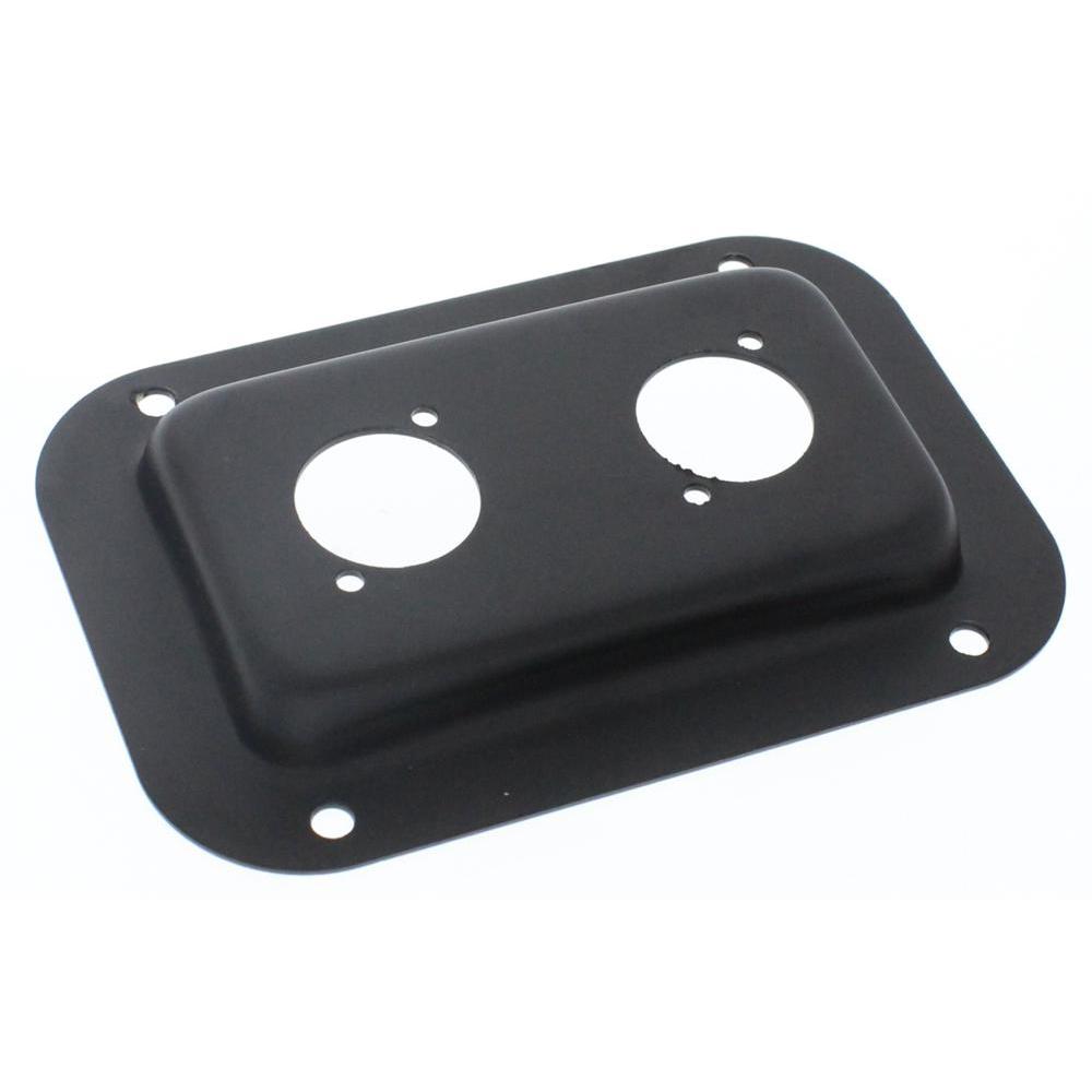 D0604K Penn Black Connector Dish for Two XLR or Speakon Jacks