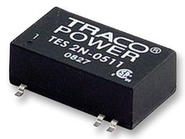 TRACO POWER TES 2N-0511 Isolated Surface Mount DC/DC Converter, ITE, 2:1, 2 W, 1 Output, 5 V