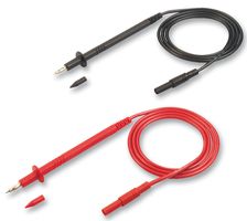 HIRSCHMANN TEST AND MEASUREMENT 972337002 Test Lead Set, Test Tip Probe, 4mm Stackable Banana Plug, Shrouded, 1 kV, Black, Red, 1 m