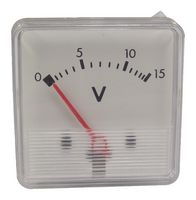 HOBUT F3PAM602-15V Analogue Panel Meter, 8% Accuracy, Polarized Moving Iron, Battery Condition Indicator, 0V to 15V