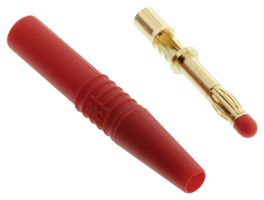 Staubli 22.1025+22.2260-22 Plug, 4mm, Red, Pack 5