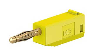 Staubli 22.1004 + 22.2030-24 Plug, 2mm, Yellow, Pack 5