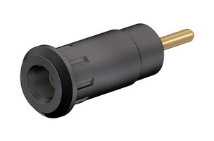 Staubli 65.9193-21 Socket, 2mm, Panel, Black