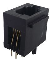 AMPHENOL COMMUNICATIONS SOLUTIONS 69253-001LF Modular Connector, Modular Jack, 1 x 1 (Port), 4P4C, Cat3, Through Hole Mount