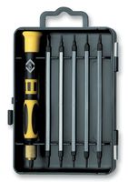CK TOOLS T4896 Screwdriver Set, Multi-Blade, Slotted/Phillips/TORX, 7-Piece