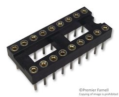 MULTICOMP PRO 2227MC-18-03-08-F1 IC & Component Socket, 18 Contacts, DIP Socket, 2.54 mm, 2227MC, 7.62 mm, Beryllium Copper