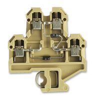WEIDMULLER 064276 DK4D/32 DIN Rail Mount Terminal Block, 4 Ways, 22 AWG, 12 AWG, 4 mm², Screw, 10 A