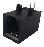 STEWART CONNECTOR SS-6444-NF Modular Connector, Modular Jack, 1 x 1 (Port), 4P4C, Through Hole Mount