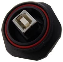 BULGIN LIMITED PX0845/B USB Sealed Connector, USB Type B, USB 2.0, Receptacle, 4 Position, Through Hole Mount, IP68