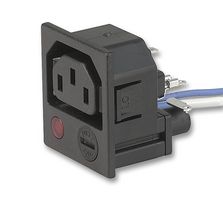SCHURTER 4719.4310 IEC Power Connector, IEC C13 Outlet, 10 A, 250 VAC, Quick Connect, Snap-In, 4719