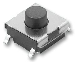 ARATAS (FORMERLY OMRON COMPONENTS) B3FS-1012 Tactile Switch, B3FS Series, Top Actuated, Surface Mount, Plunger for Cap, 150 gf, 50mA at 24VDC