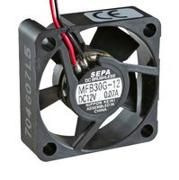 SEPA MFB30G05 DC Axial Fan, 5 V, Square, 30 mm, 10 mm, Ball Bearing, 4.01 CFM