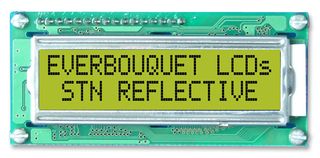 EVERBOUQUET MC24021A-SYR Alphanumeric LCD, 24 x 2, Black on Yellow / Green, 5V, Parallel, English, Japanese, Reflective