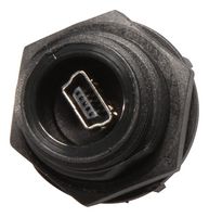 BULGIN LIMITED PX0447 USB Sealed Connector, Mini USB Type B, USB 2.0, Receptacle, 5 Position, Through Hole Mount