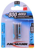 Ansmann 5030982 Battery,aaa,ni-Mh,800Mah,1.2V, Pack 2