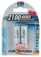 Ansmann 5030992 Battery,aa,ni-Mh,2.1Ah,1.2V, Pack 2