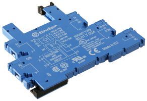 FINDER 93.01.7.024 Relay Socket, DIN Rail, Screw, 5 Pins, 6 A, 250 V, 93 Series
