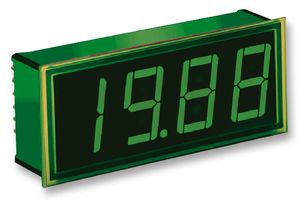 MURATA POWER SOLUTIONS DMS-30PC-0-GS-C Digital Panel Meter, Green LED, 3-1/2 Digits, DC Voltage, -200mV to +200mV