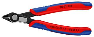 KNIPEX 78 91 125 Cutter, Electronics, Electronic, 125 mm, Shear, 1.6 mm, 64 °