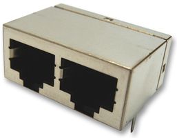 AMP - TE CONNECTIVITY 5406443-1 Modular Connector, RJ45 Jack, 1 x 2 (Ganged), 8P8C, Cat5, Through Hole Mount