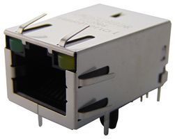 AMPHENOL COMMUNICATIONS SOLUTIONS RJMG163218101NR Modular Connector, Integrated Magnetics, With LED, RJ45 Jack, 1 x 1 (Port), 8P8C