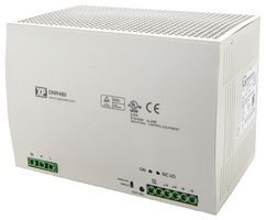 XP POWER DNR480PS24-I AC/DC DIN Rail Power Supply (PSU), ITE, 1 Output, 480 W, 24 VDC, 20 A
