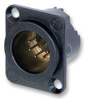 NEUTRIK NC7MD-LX-B XLR Connector, 7 Contacts, Plug, Panel Mount, Gold Plated Contacts, Metal Body, DLX