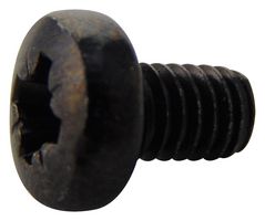 TR FASTENINGS M46 PRSTMCB100- Machine Screw, M4, 6 mm, Steel, Chemically Blackened, Pan Head Pozidriv