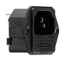 BULGIN LIMITED PF0001/63 Un-Filtered IEC Power Entry Module, IEC C14, General Purpose, 10 A, 250 VAC, 2-Pole Fuse Holder
