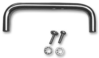 HAMMOND 1427E1BK Handle, 2U, Black, Pack 2, 50.8 mm, Steel, 6-32