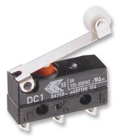 ZF DC1C-A1RC Microswitch, Snap Action, Roller Lever, SPDT, Quick Connect, Solder, 5 A, 48 V