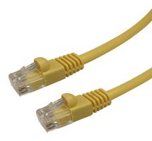 VIDEK 2965-30Y Ethernet Cable, Patch Lead, Cat5e, RJ45 Plug to RJ45 Plug, Yellow, 30 m