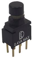 MULTICOMP PRO P8UD8WR2C2M2RES Pushbutton Switch, DPDT, On-(On), Round, Black