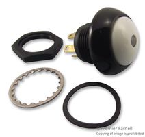 OTTO CONTROLS LP9-11131K29 Industrial Pushbutton Switch, IP68S, LP9 Series, 12.8 mm, SPDT-DB, Momentary, Flush, White