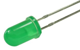 MULTICOMP PRO MCL053LGD LED, Green, Through Hole, T-1 3/4 (5mm), 20 mA, 1.9 V, 570 nm