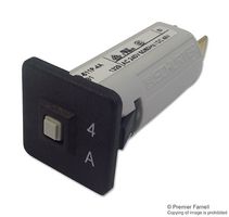 SCHURTER T9-611P-4A Thermal Circuit Breaker, T9-611, 4 A, 1 Pole, 48 V, 240 V, Panel