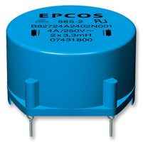TDK B82724A2402N001 Choke, Power Line, Double, Ring Core, 3.3 mH, 4 A, B82724A Series