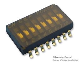 C&K COMPONENTS TDA08H0SB1 DIP / SIP Switch, 8 Circuits, Flush Slide, Surface Mount, SPST, 24 V, 25 mA