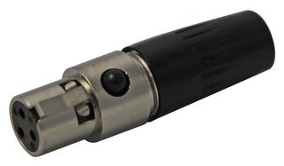 SWITCHCRAFT/CONXALL TA3FLX XLR Connector, 3 Contacts, Jack, Cable Mount, Tin Plated Contacts, Metal Body, TA Tini Q-G