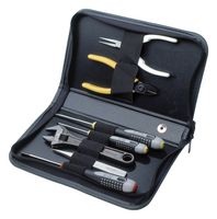 LINDSTROM 9848 Tool Kit, Folding Zip Case, Assorted Tools, 7 Pieces