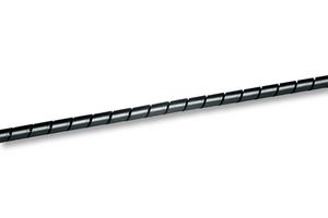 HELLERMANNTYTON 161-41001 SBPE1.5-PE-BK Spiral Wrap, Zero Halogen, 0.059 ", 1.5 mm, Polyethylene, Black, 98 ft, 30 m