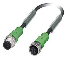 PHOENIX CONTACT 1681512 Sensor Cable, M12 Plug, M12 Receptacle, 3 Positions, 600 mm, 23.6 "