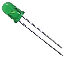 ROHM SLR-56MG3F LED, Yellow Green, Through Hole, T-1 3/4 (5mm), 10 mA, 2.1 V, 572 nm