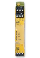 PILZ 750107 Safety Relay, 24 VDC, 4PST-NO, DIN Rail, 6 A, Screw