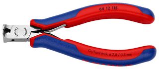KNIPEX 64 12 115 Cutter, Nipper, End, 115 mm, Bevel, 2 mm, 56 °