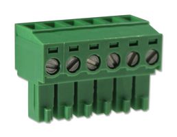 CAMDENBOSS CTB92HE/6 Pluggable Terminal Block, 3.81 mm, 6 Ways, 30 AWG, 16 AWG, 10 mm², Screw