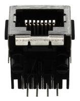 AMP - TE CONNECTIVITY 5555141-1 Modular Connector, RJ45 Jack, 1 x 1 (Port), 8P8C, Cat3, Through Hole Mount